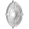 Ekena Millwork Attica Thermoformed PVC Ceiling Medallion Fits Canopies up to 6 3/4-in., Aged Dark Steel CMP19ATCST - alternate 2